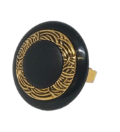 miniatura Anillo negro y dorado