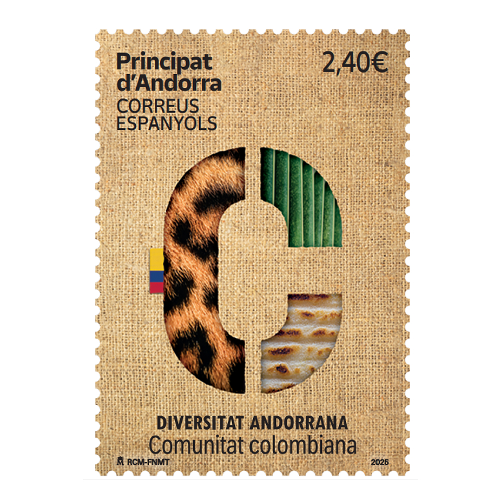 Sello Diversitat andorrana. Comunitat Colombiana | Serie Sellos de Andorra | Pack de 2