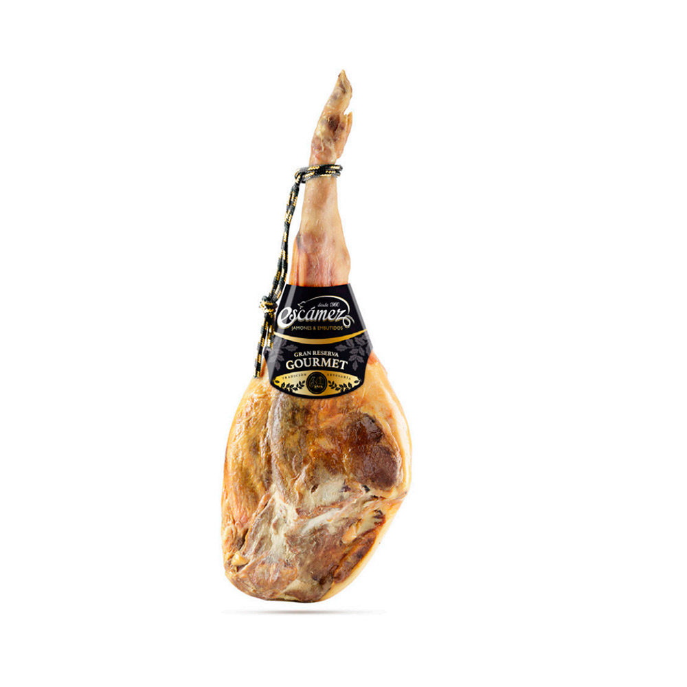 Hermanos Escámez Sánchez Jamón Gourmet Gran Reserva cruce Duroc 9 kg en arcón madera