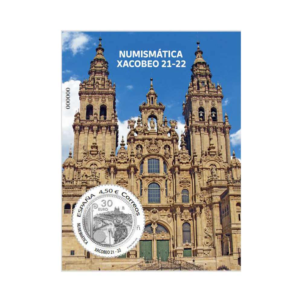 Sello numismática Xacobeo 21-22