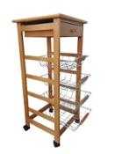 miniatura Verdulero frutero 4 cestas y cajon 37x37x85 color blanco