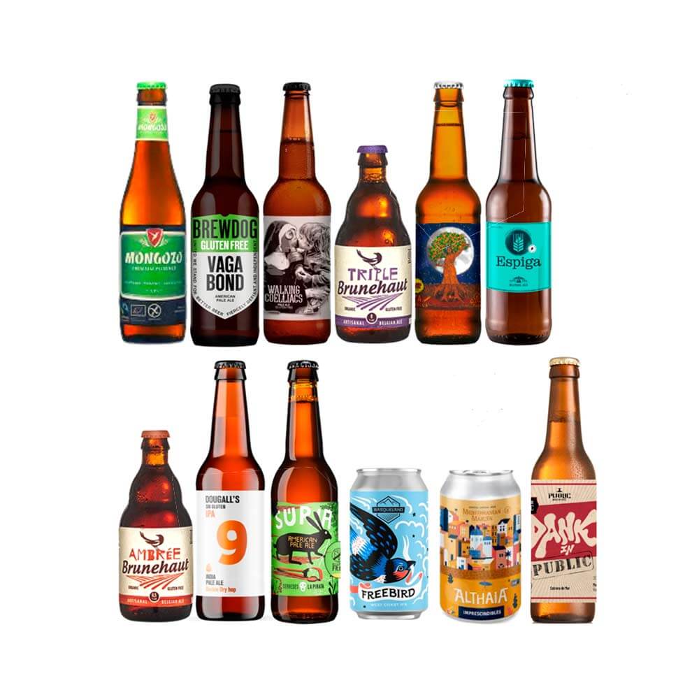 Pack degustación de 24 cervezas artesanas sin gluten