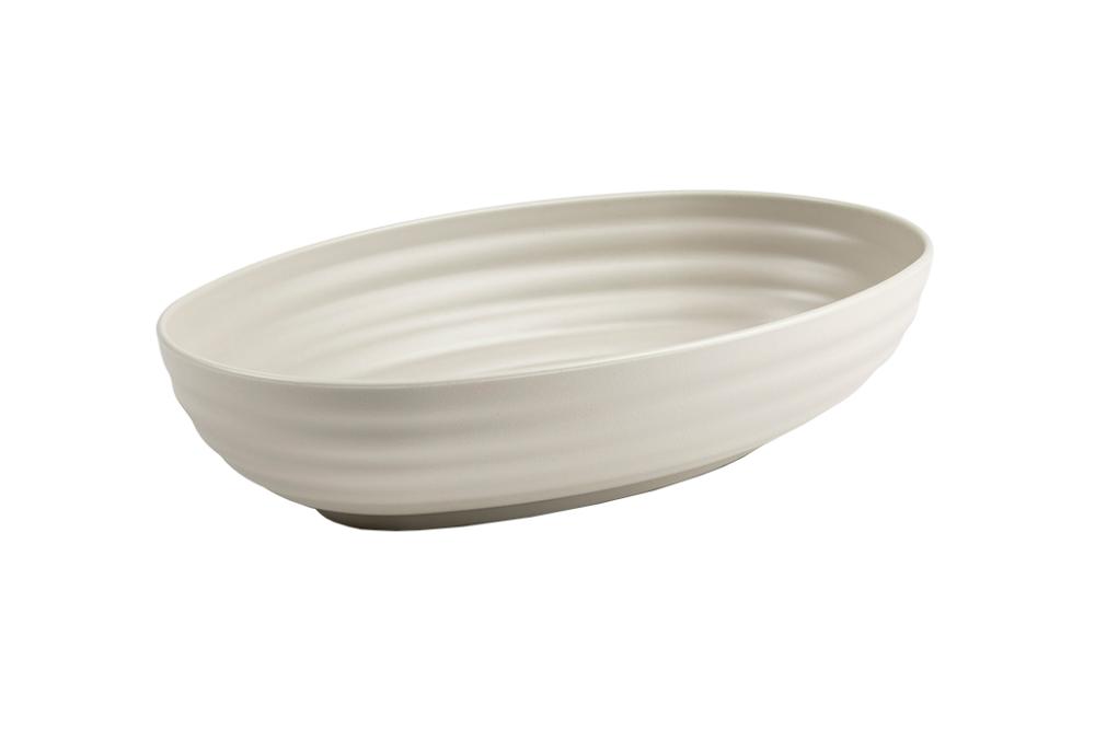 Fuente Ovalada Beis - 24 x 16 x 5.5 cm Modelo Nara 1080 ml
