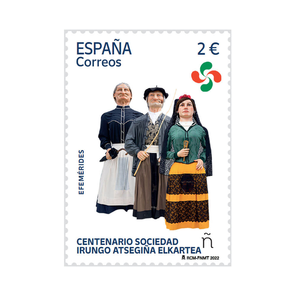Sociedad Irungo Atsegiña Irún sello Correos 2022