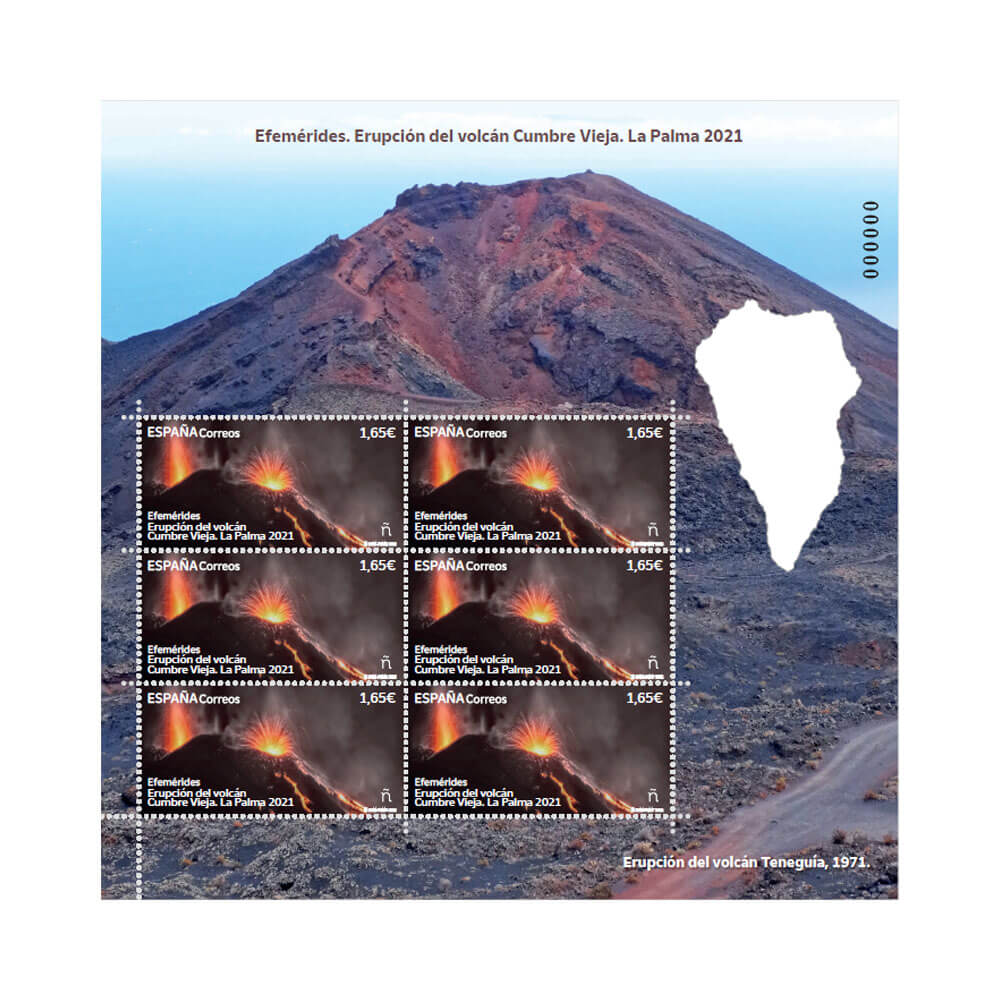 minipliego Efemérides Volcán Cumbre Vieja