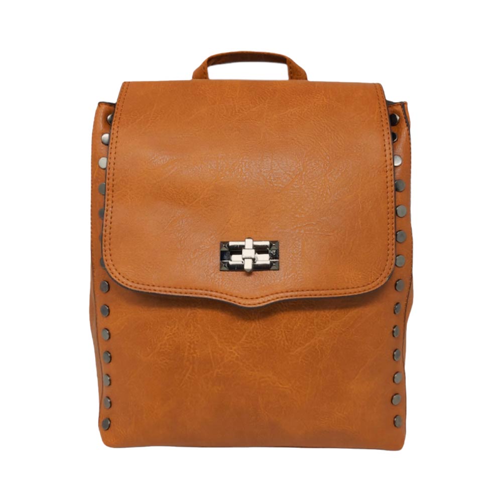 Mochila Urbana Mujer Polipiel Tachuelas