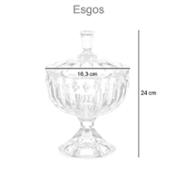 miniatura Bombonera diseño rayas. Modelo Esgos