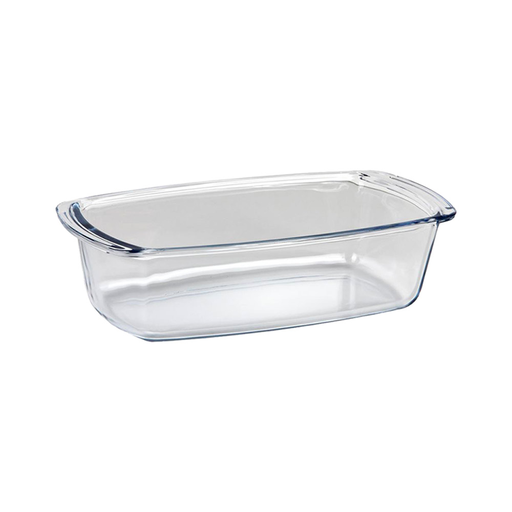 Fuente oval alargada de vidrio borosilicato modelo baritina 1800 ml