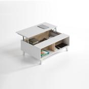 miniatura Mesa de centro tapa elevable 2 baldas exteriores y espacio para almacenar abierta Bassella