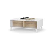 miniatura Mesa de centro tapa elevable 2 baldas exteriores y espacio para almacenar cerrada Bassella