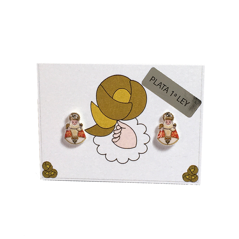 Pendientes de presión Santina rojo