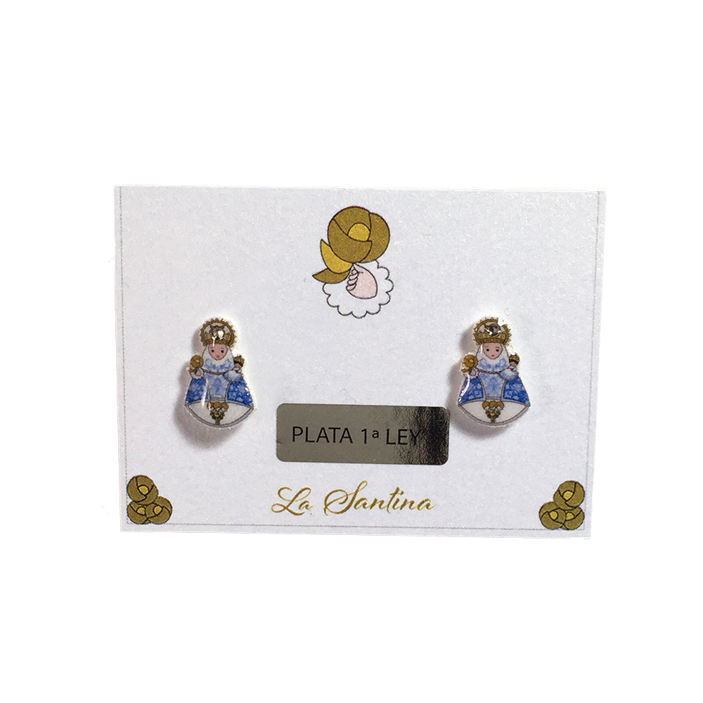 Pendientes de presión Santina azul