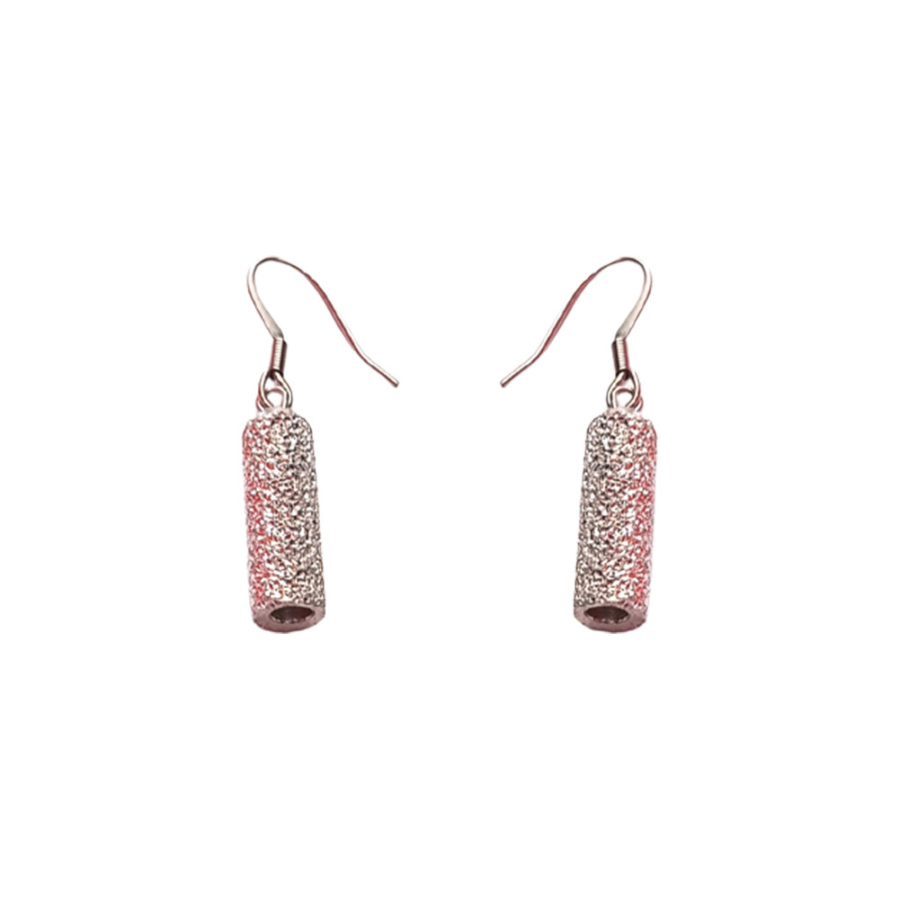 Pendientes de strass, cilindro