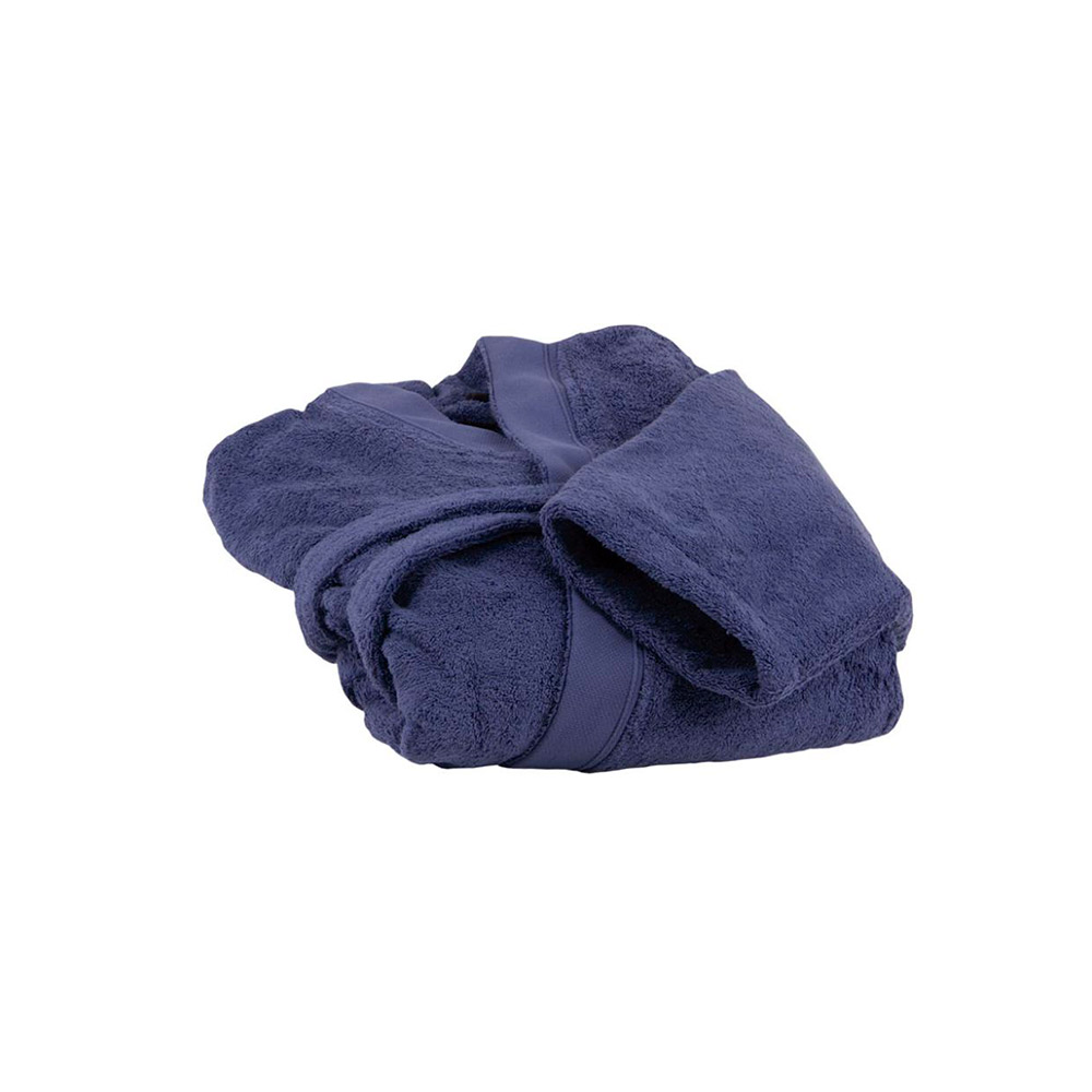 Albornoz azul marino 500g/m2. Modelo Marín