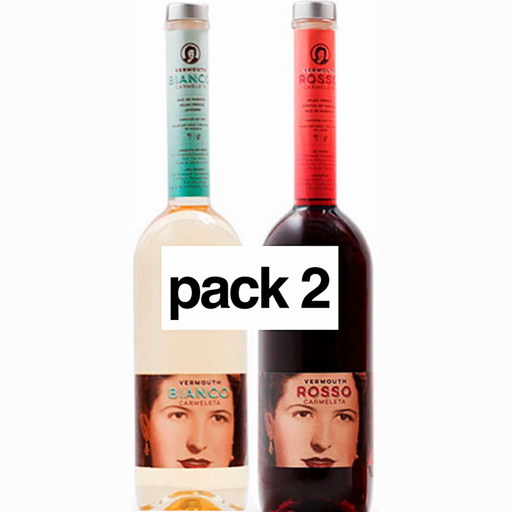 Carmeleta Pack de 2 Vermouths 75cl Blanco,Rosso