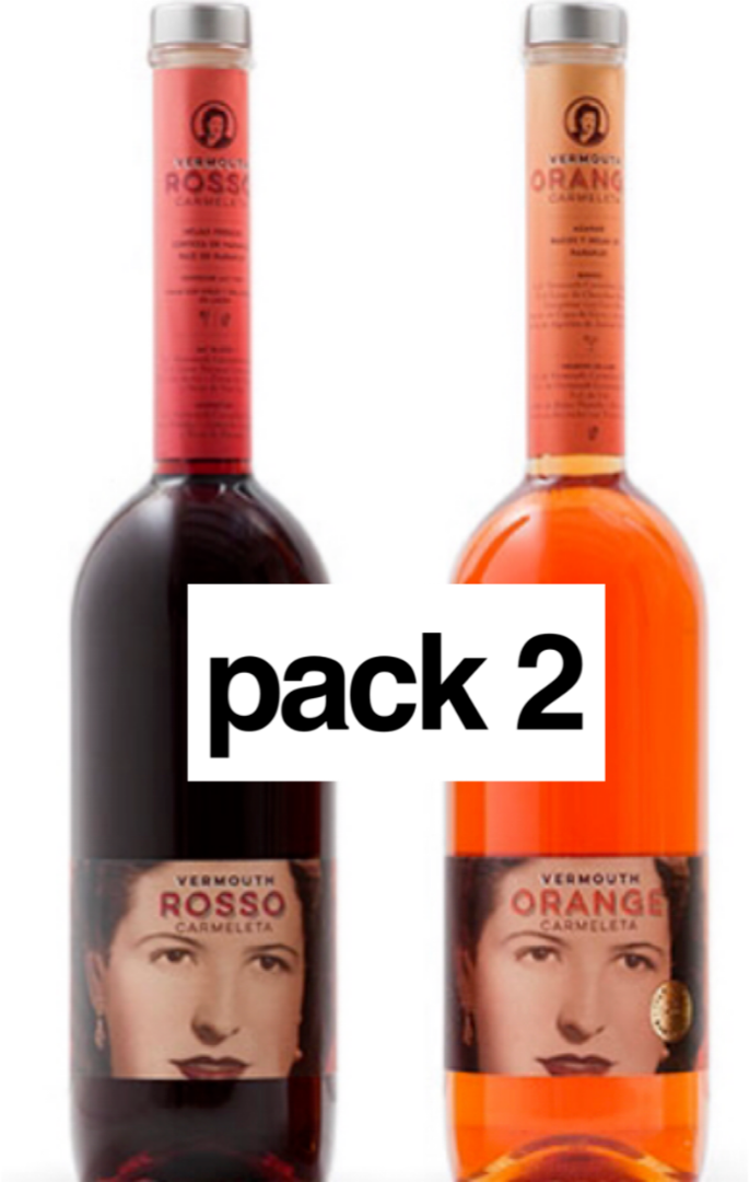 Carmeleta Pack de 2 Vermouths 75cl Rosso, Orange
