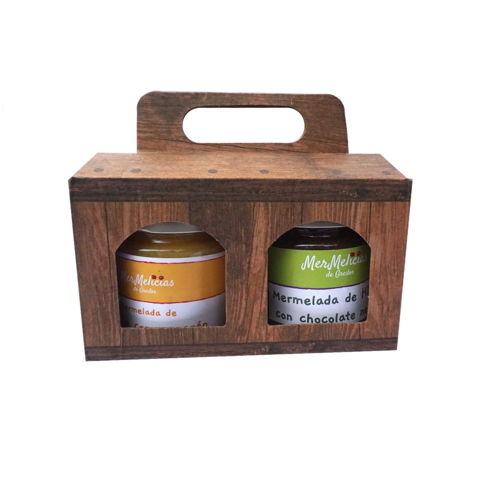 MerMelicias de Gredos Mermelada artesanal, cajas de 2 tarros de 250g cada uno