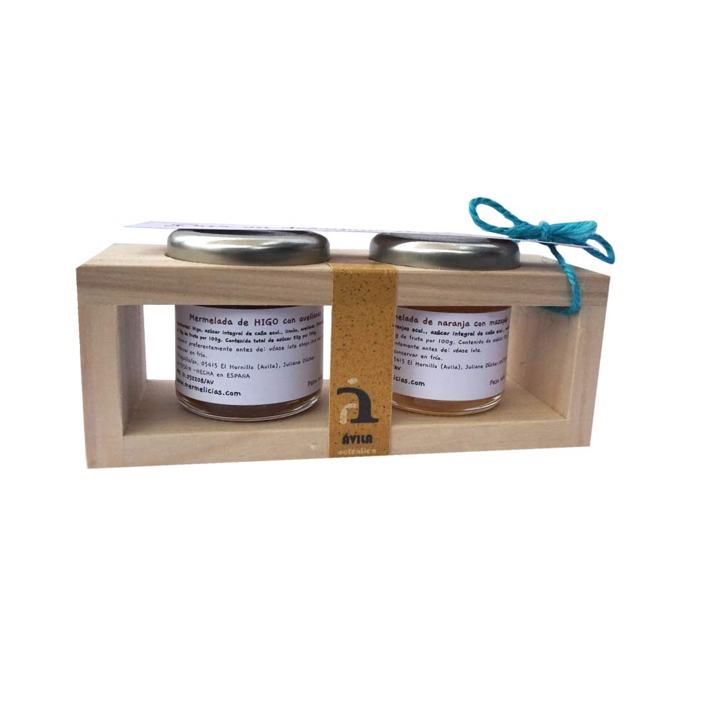 MerMelicias de Gredos Mermelada artesanal, cajas de 2 tarros de 50g cada uno