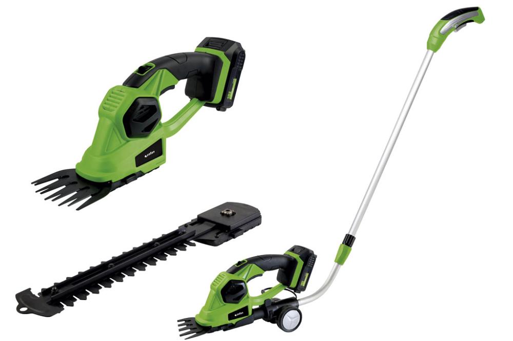 Cofan Kit Cortasetos De Mano Extensión Y Ruedas A Batería Li-Ion 18v 1200 Rpm
