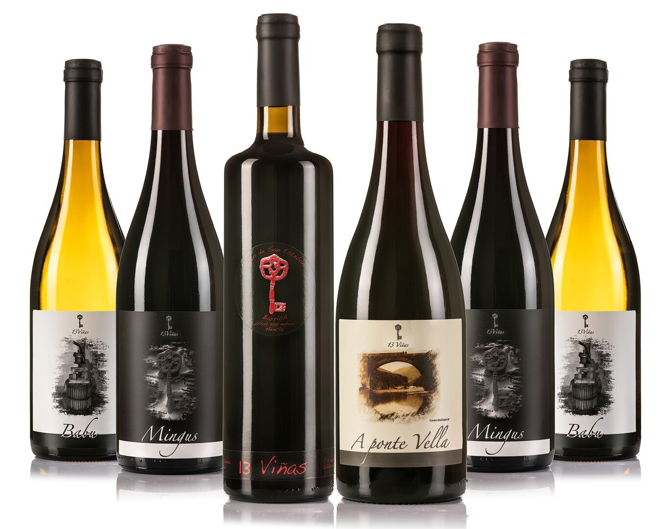 Caja 6 unidades ,2 Babu,2 Mingus,1 Alto de San Esteban, 1 Ponte Vellal