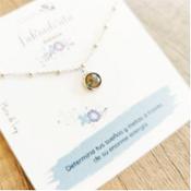 miniatura Gargantilla de plata con piedra Labradorita