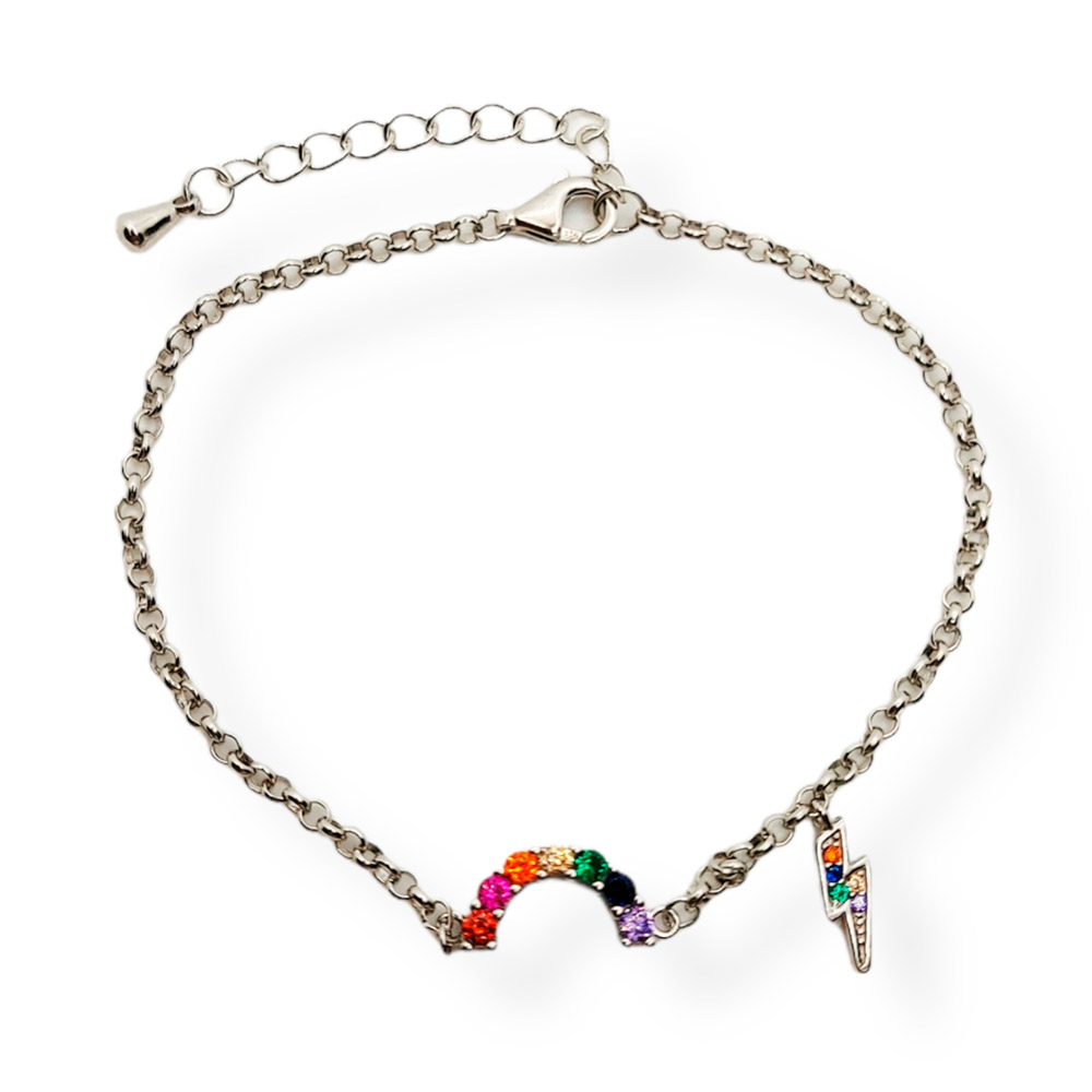 Pulsera Arcoíris plata