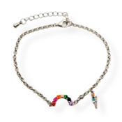 miniatura Pulsera Arcoíris plata