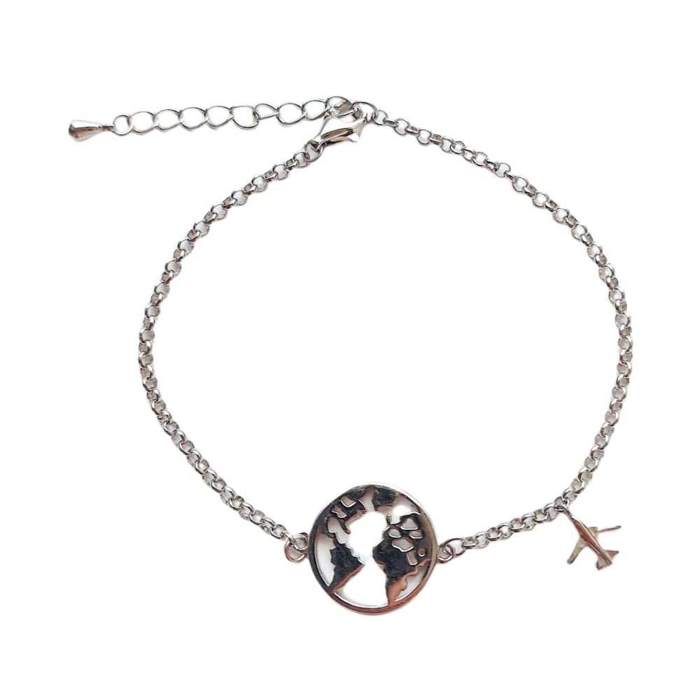 Pulsera Bola del mundo y Avión