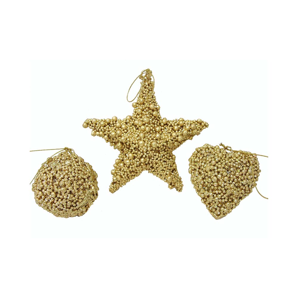 Colgantes adorno navidad Christmas dorado burbuja grande