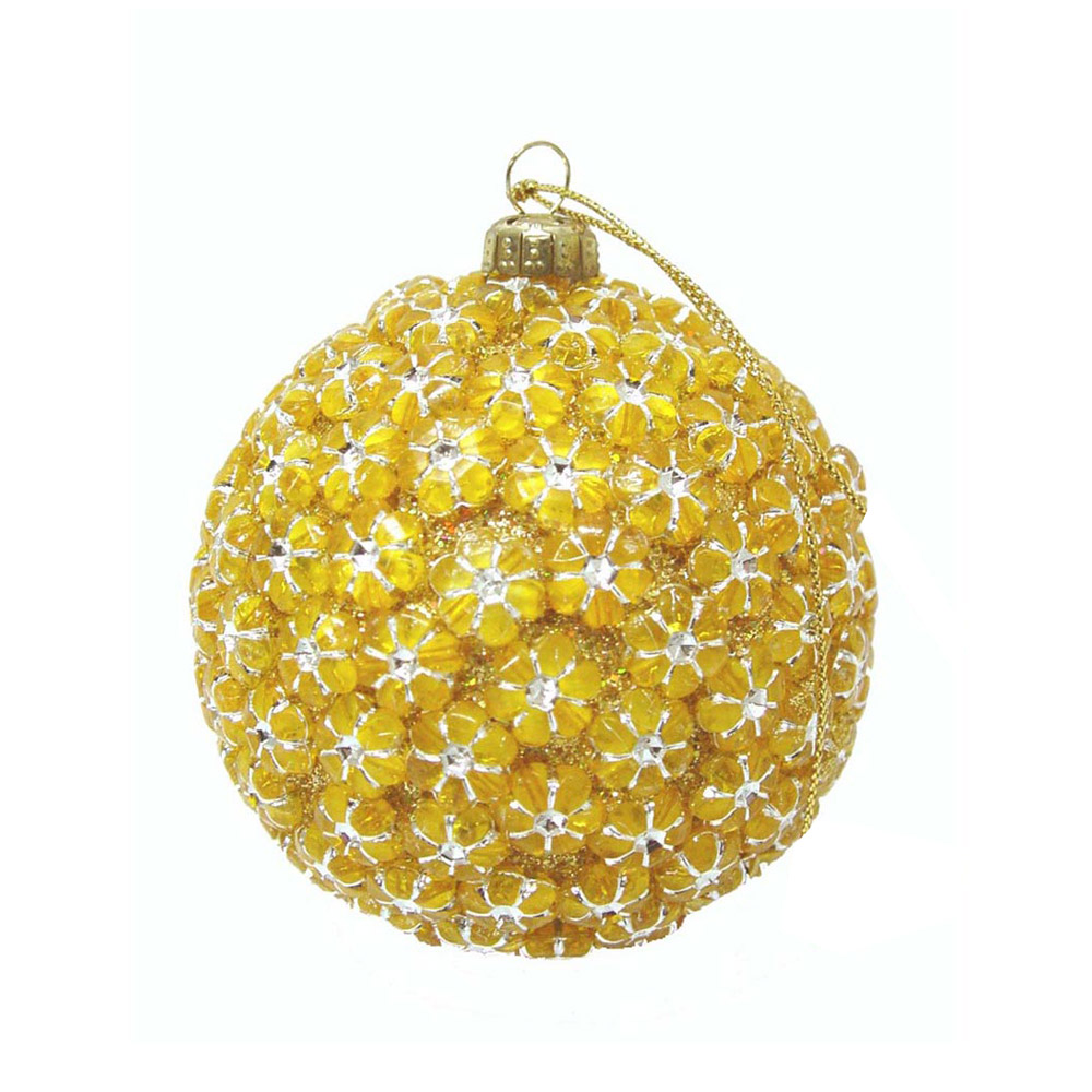 Colgante adorno Navidad Christmas bola amarillo pequeño alta calidad