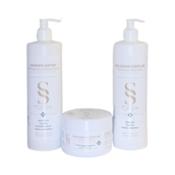 miniatura Sol Santos Cosmética Ecológica - Pack Champú 500 ml, Bálsamo 500 ml y Mascarilla 200 ml