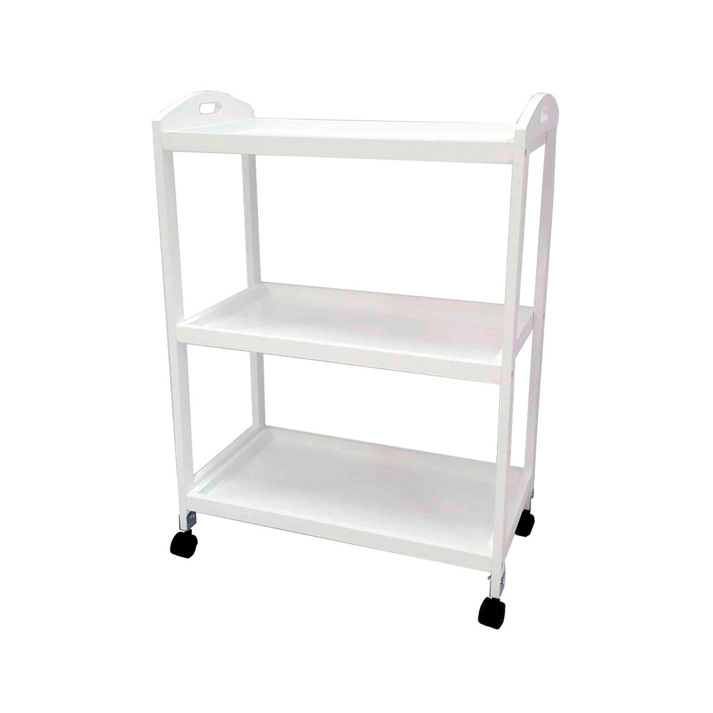 Camarera de servicio con ruedas 60x33x85cm color blanco