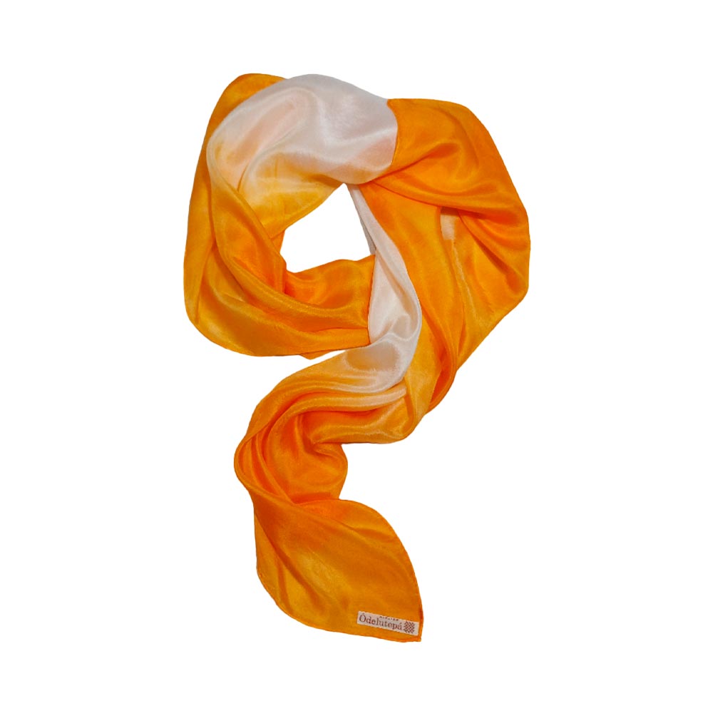 Pañuelo Seda Degradado naranja