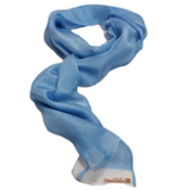 miniatura Pañuelo de seda natural Margen Azul  3