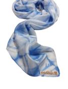 miniatura Pañuelo de seda natural Triangulo Azul 90x90 cm 4