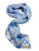 miniatura Pañuelo de seda natural Triangulo Azul 90x90 cm 3