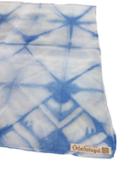 miniatura Pañuelo de seda natural Triangulo Azul 90x90 cm 5