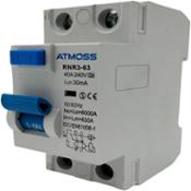 miniatura Atmoss - Interruptor diferencial superinmunizado SI, 30 mA, 2P, 40 A, Clase A y 6kA