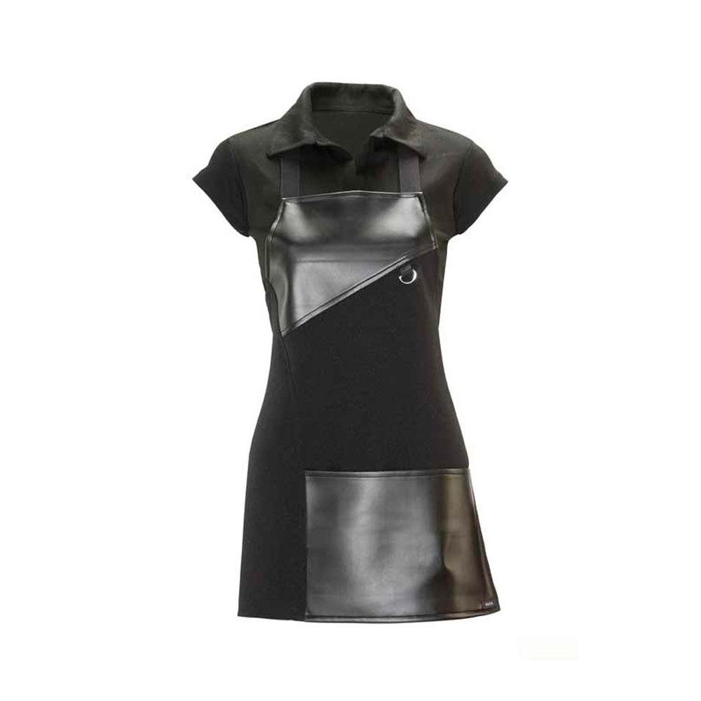 Delantal peluquería polipiel negro - Essis