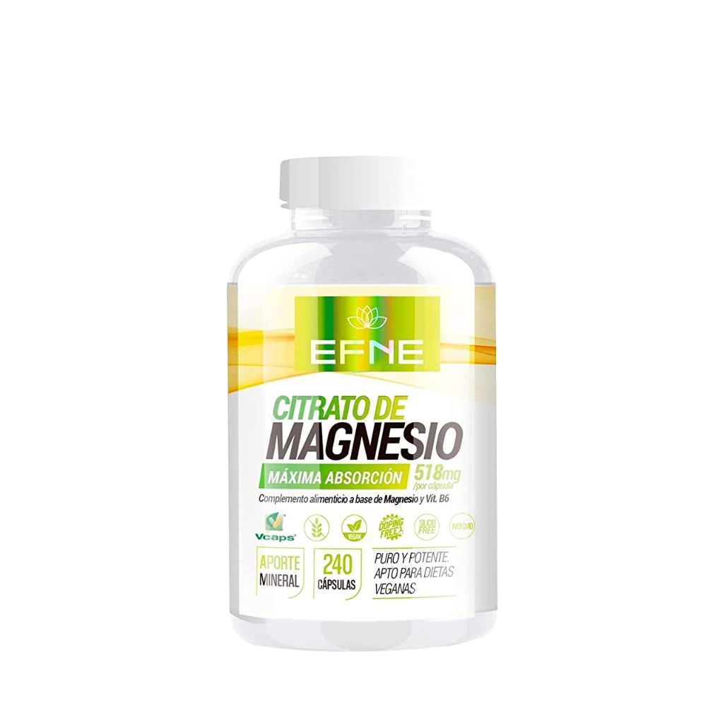 Complemento de Citrato de Magnesio + Vitamina B6 - 240 Cápsulas