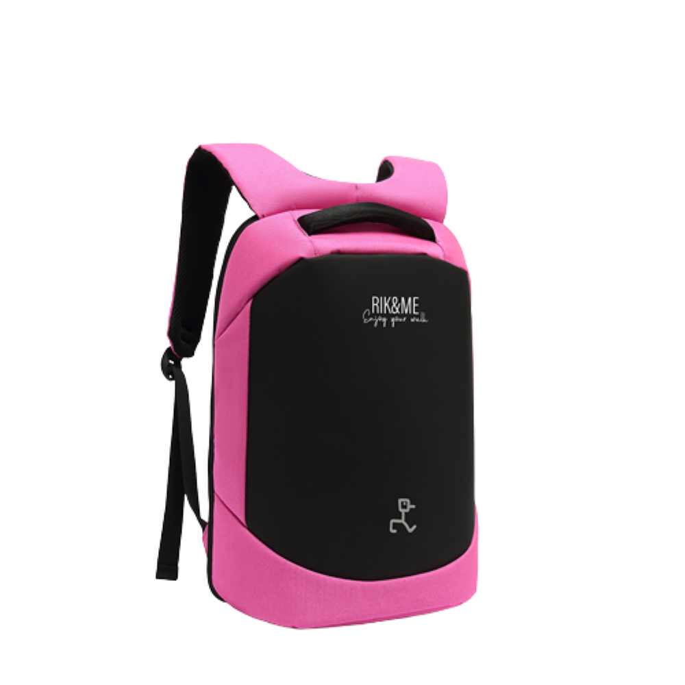 RIK&ME Mochila Antirrobo Original USB Rosa
