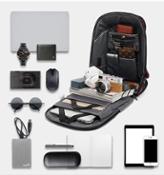 miniatura Mochila Antirrobo USB Madrid Mariscal verde 4