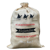 miniatura Saco Reyes Magos de yute personalizado 3