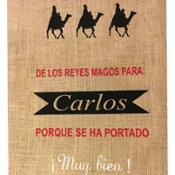 miniatura Saco Reyes Magos de yute personalizado 3