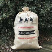 miniatura Saco Reyes Magos de yute personalizado 3