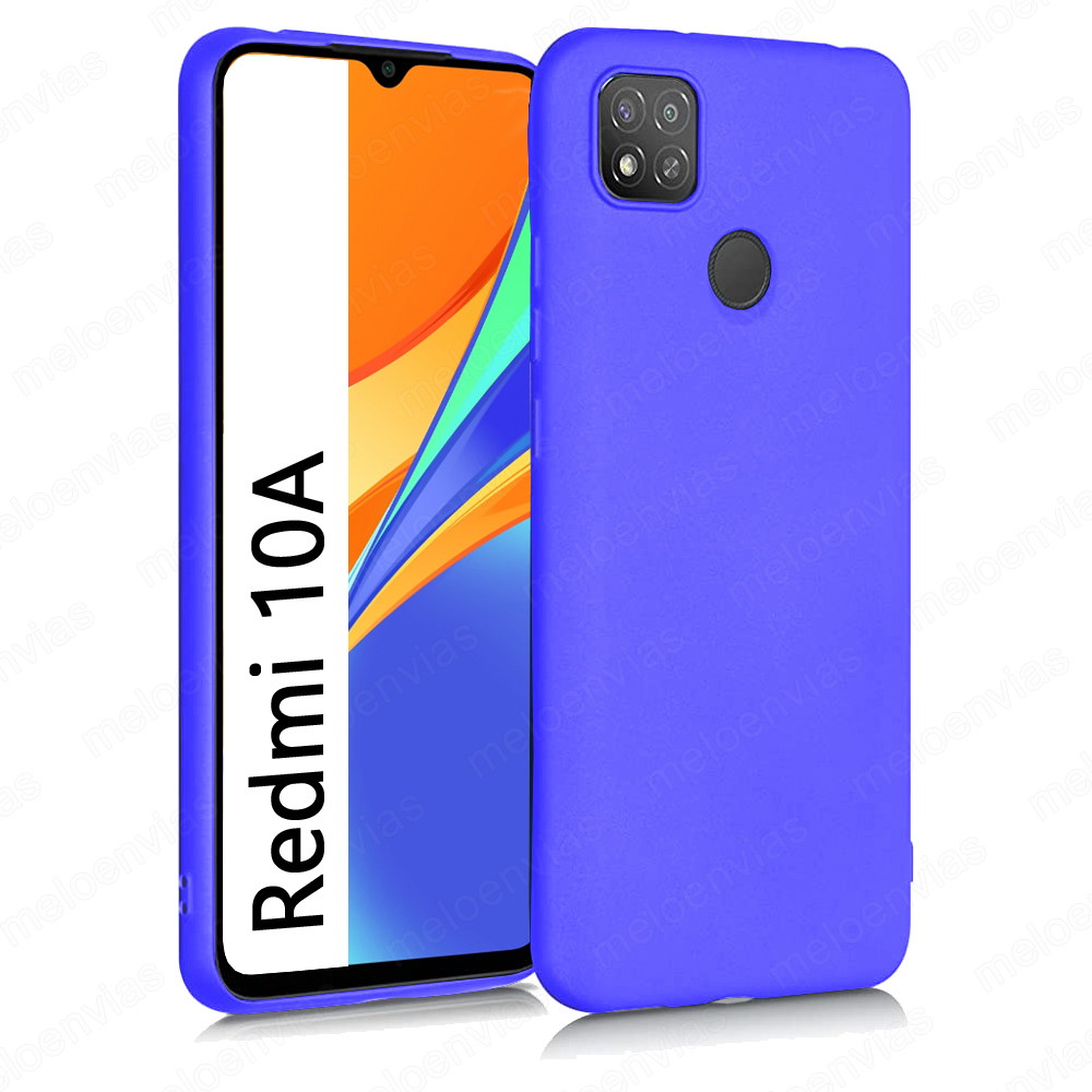 Funda para XIAOMI REDMI 10A + 5 Protector Pantalla Cristal Templado Carcasa Silicona Gel TPU Colores