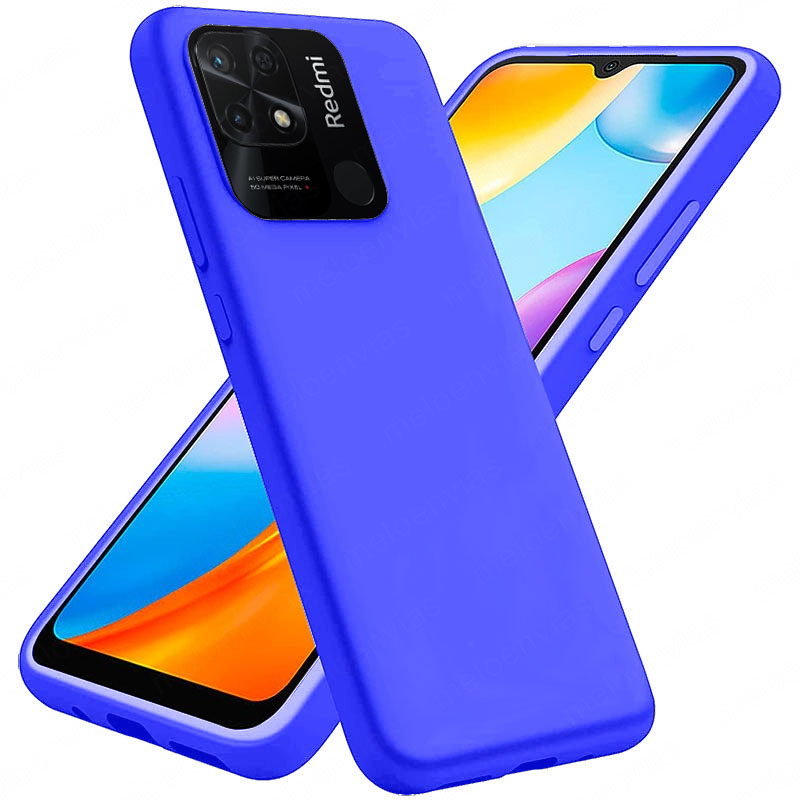 Xiaomi Funda Redmi 10C + 5 Protector Pantalla Cristal Templado Carcasa Silicona Gel TPU Colores