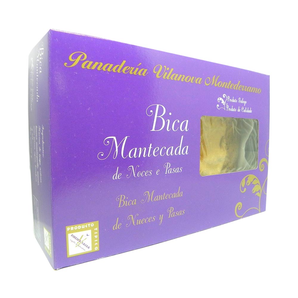 Bica Mantecada de nueces y pasas - Bica de 500 g