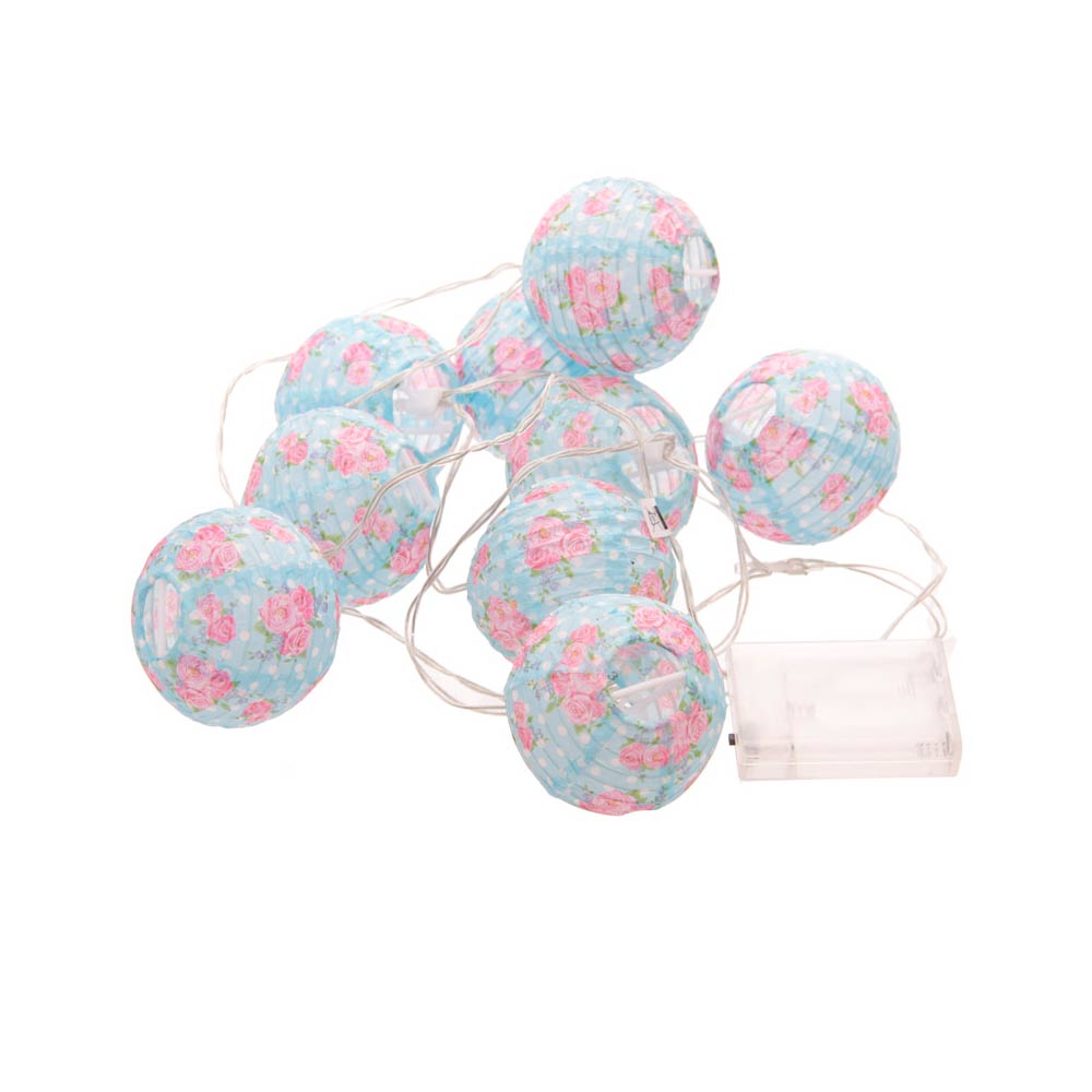 Guirnalda farolillos de papel floral