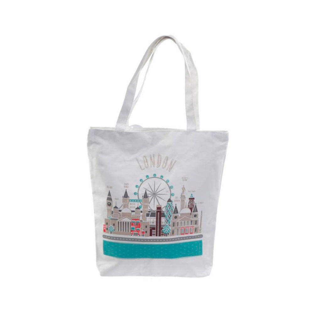 Bolso algodón con cremallera Londres